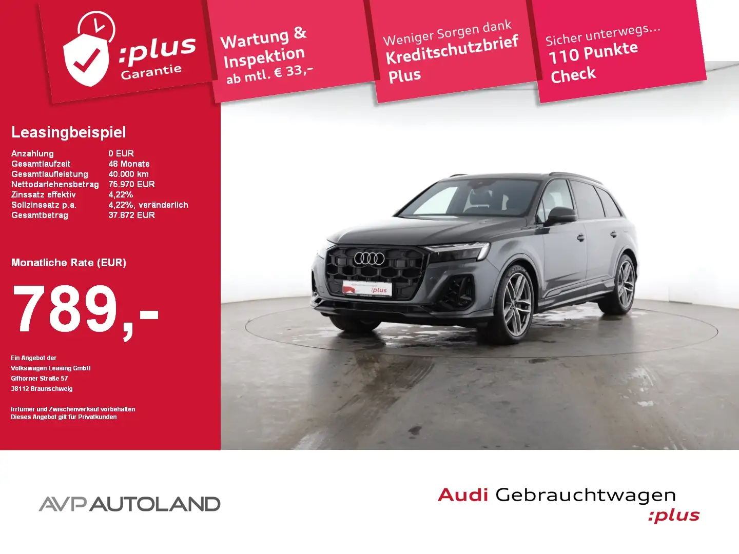 Audi Q7 55 TFSI e quattro tiptronic S line |PANORAMA Grau - 1