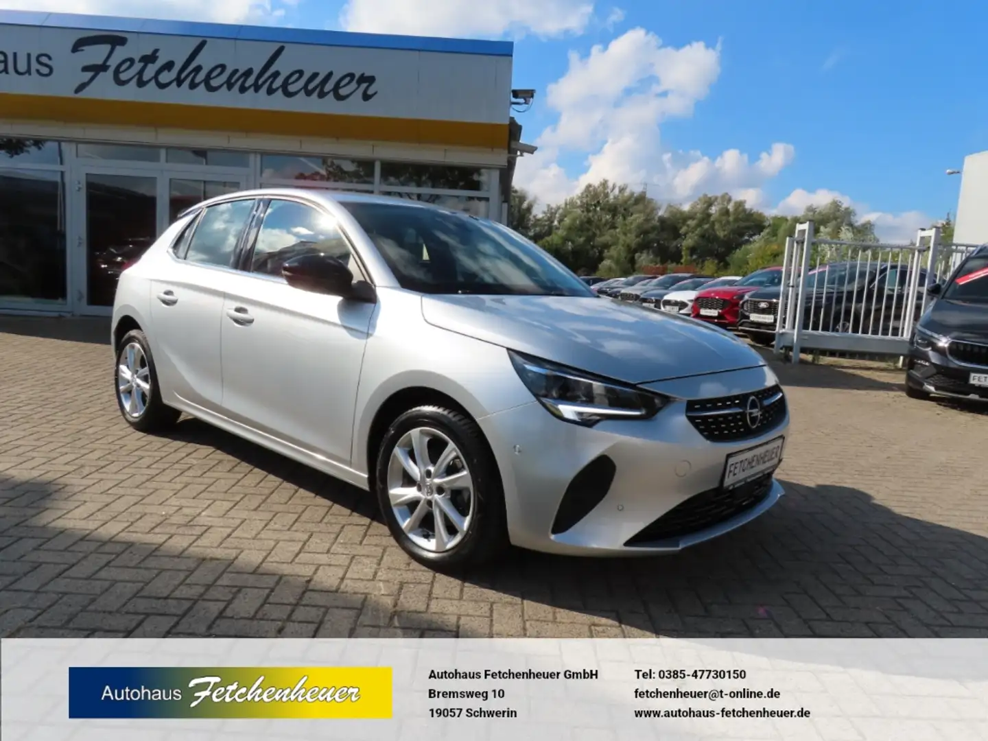 Opel Corsa F Elegance1.2 Aut LED+SHZ+TEMP+ALU+GJR+TWA Silber - 1