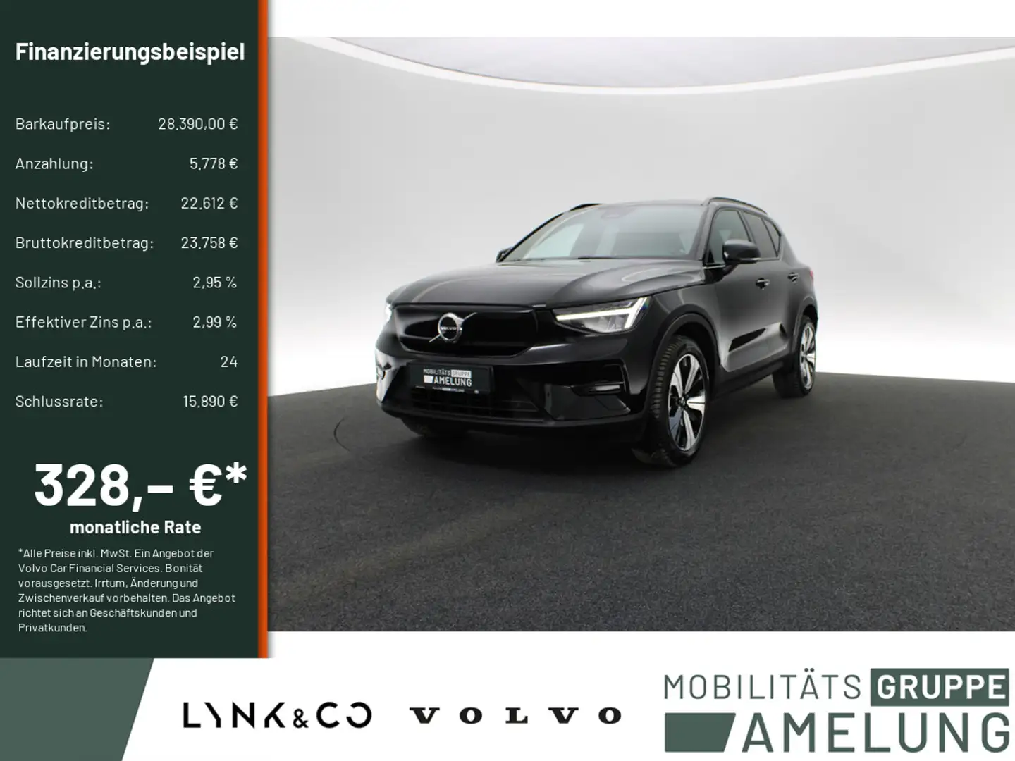 Volvo XC40 Core Recharge Pure Electric 2WD NAVI LED Schwarz - 1