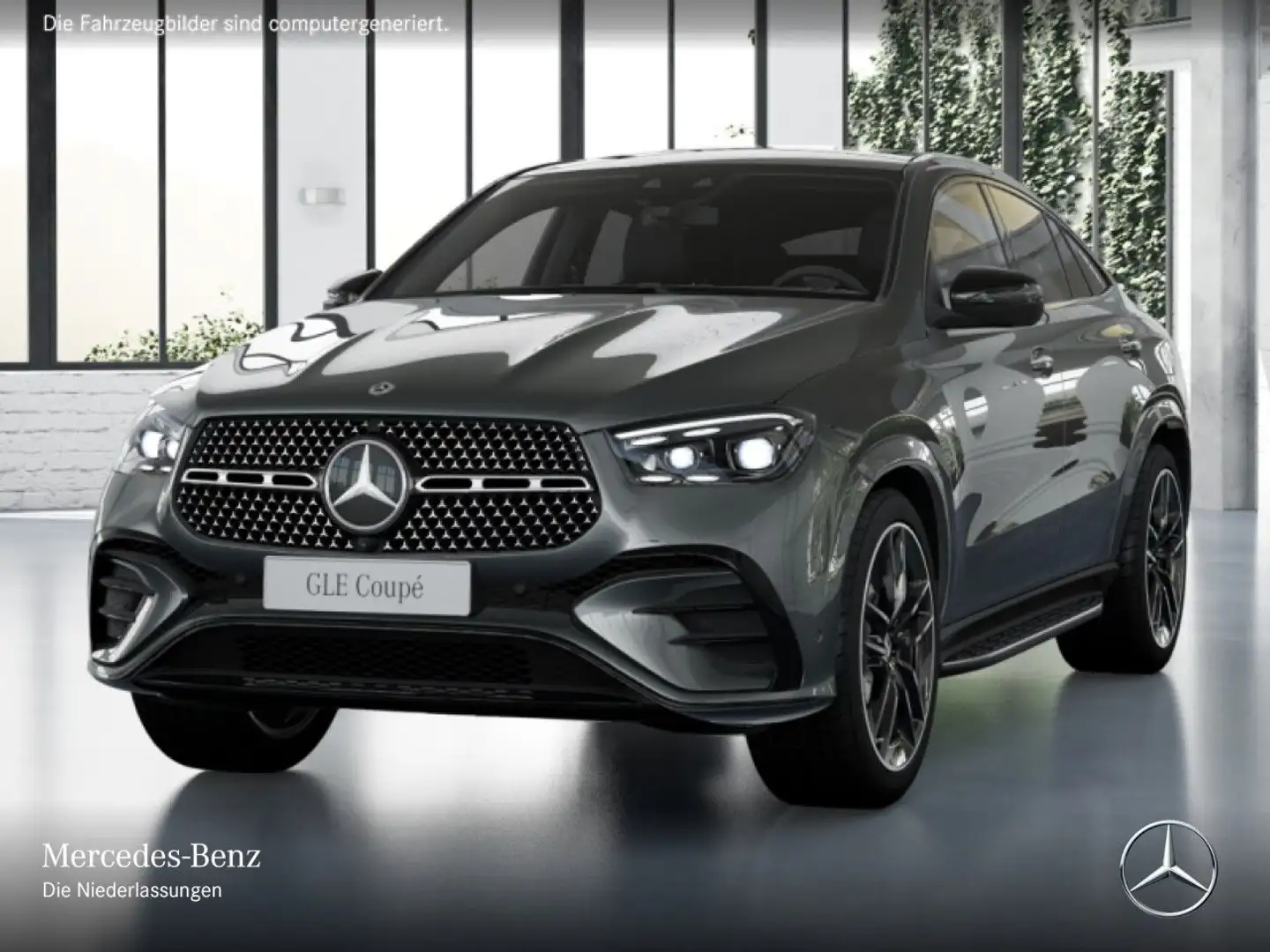 Mercedes-Benz GLE 350 de Coupé 4M AMG+NIGHT+PANO+360+AHK+HUD+9G Grau - 2