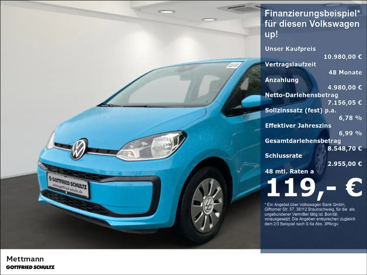 Volkswagen up! 1 0 Navigation-Vorbereitung Klima DAB Blau - 1