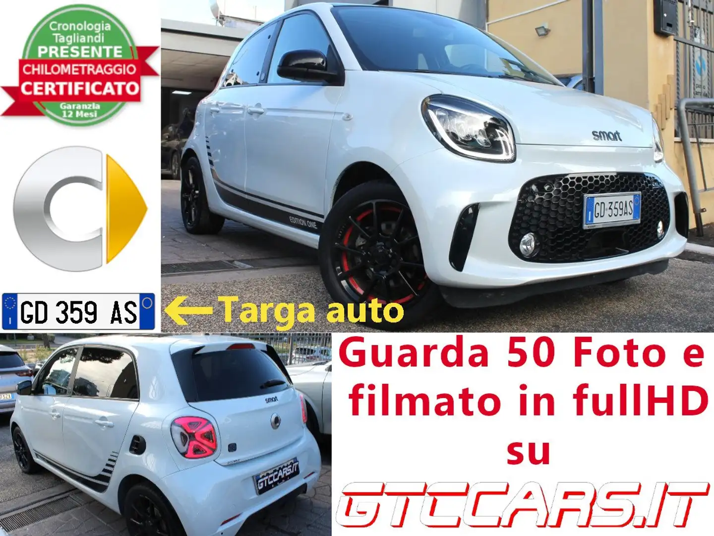 smart forFour EQ Edition One Led Pelle Cam UNIPRO IVA DEDUCIBILE Bianco - 1