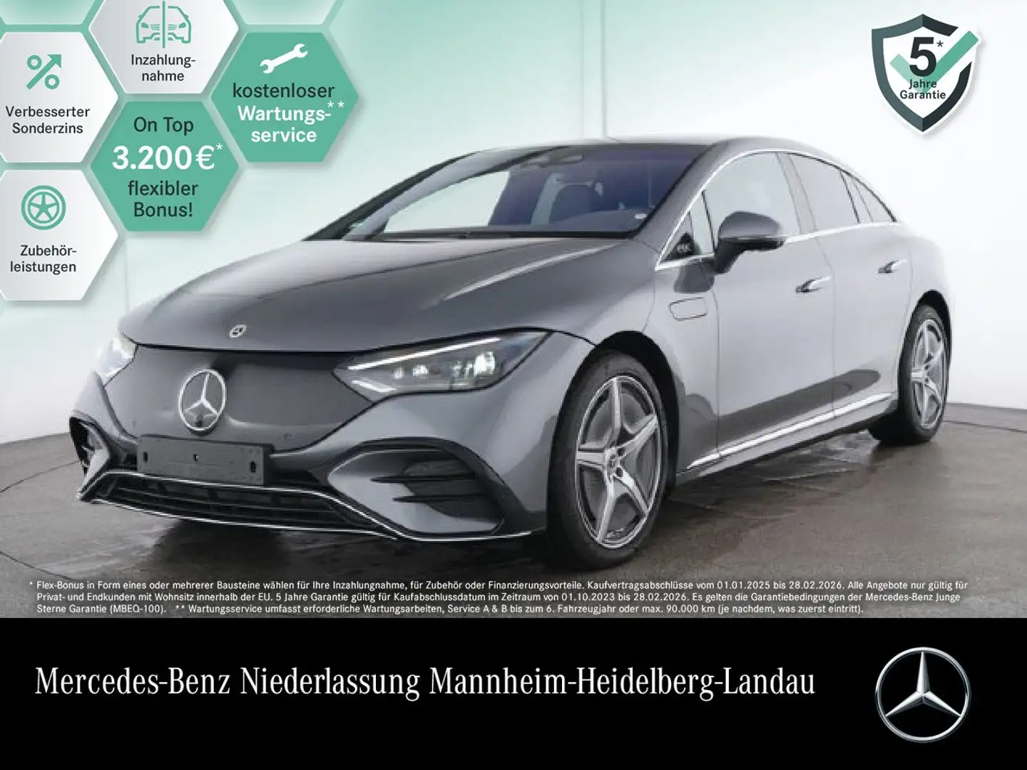 Mercedes-Benz EQE 350 4Matic AMG Fahrass 360° Pano Burmester HUD Gris - 1