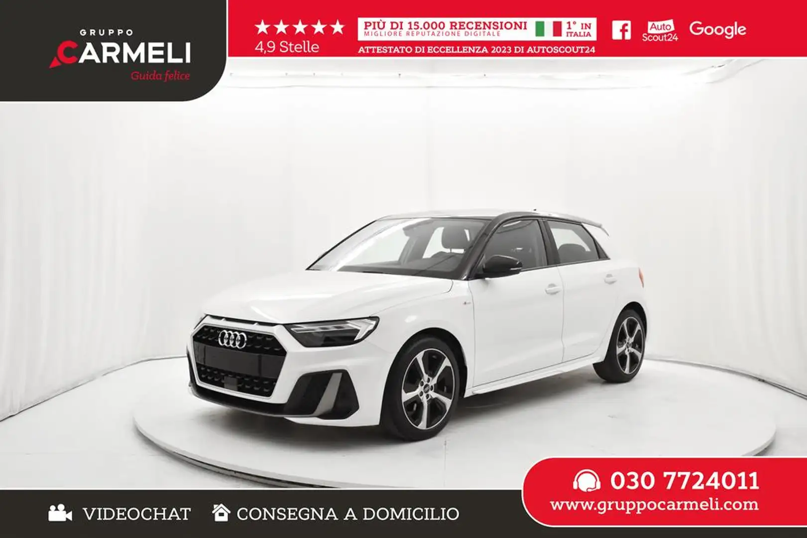 Audi A1 Sportback 30 1.0 BZ S LINE CAMBIO AUTO,AZIENDALE Bianco - 1