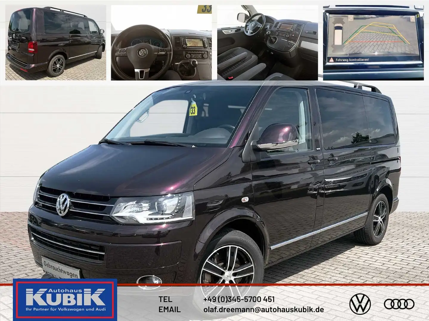 Volkswagen T5 Multivan 2,0 TDI Cup+2x Kindersitze+RNS 510+DAB+SideAssist+ Violett - 1