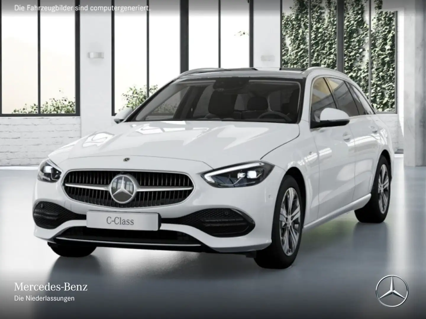 Mercedes-Benz C 300 e T AVANTG+PANO+AHK+LED+KEYLESS+9G Weiß - 2