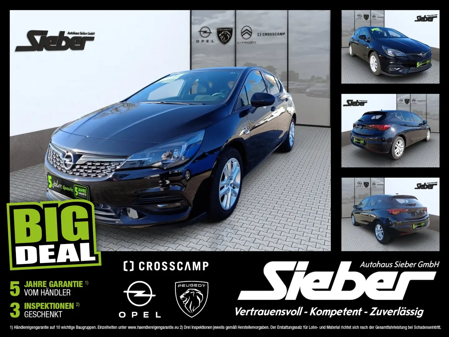 Opel Astra K 1.2 Turbo GS Line Kamera Navi Sitzhzg Zwart - 1