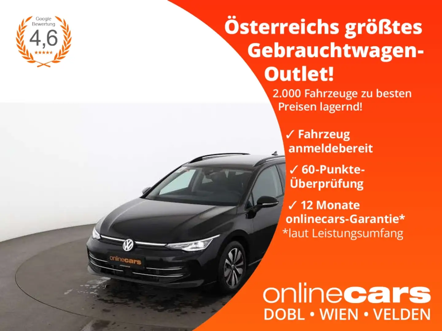 Volkswagen Golf Variant Golf VIII Variant 2.0 TDI Life Aut MATRIX 360-CAM Schwarz - 1