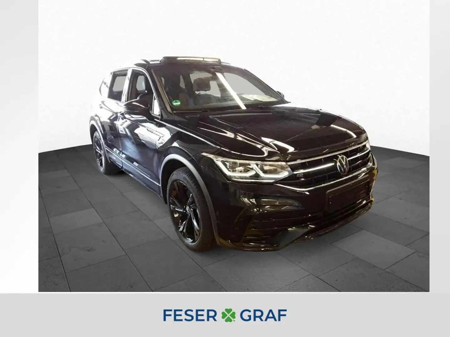 Volkswagen Tiguan Allspace 2.0 TDI R-Line 4M BLACK PANO KAM Schwarz - 1
