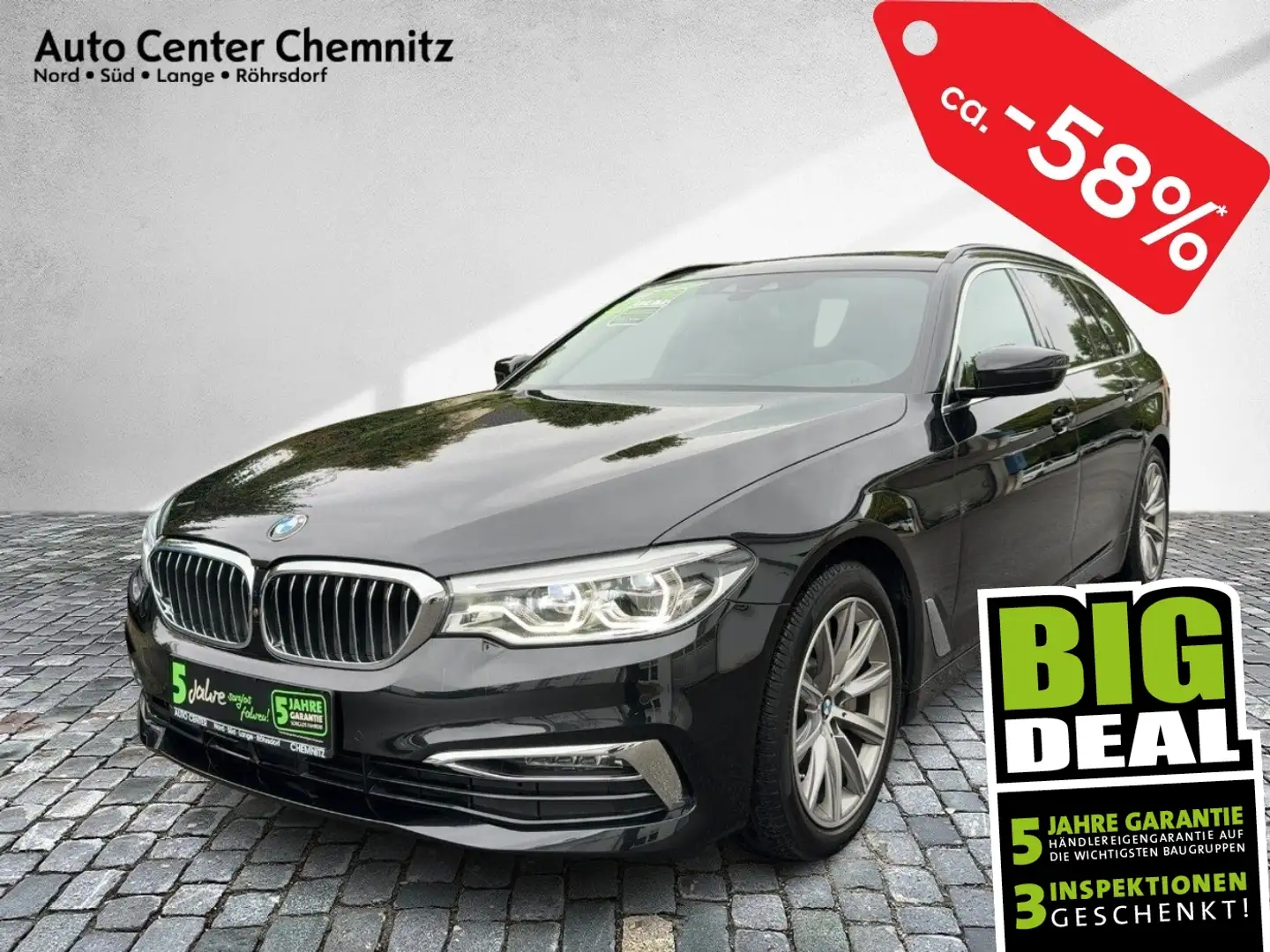 BMW 530 d AT8 Touring Luxury Line LED/Navi/Pano-SD Schwarz - 1