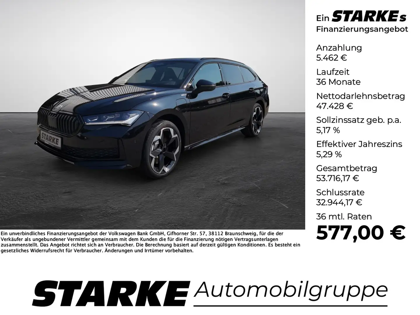 Skoda Superb Combi 1,5 TSI DSG iV Sportline Schwarz - 1