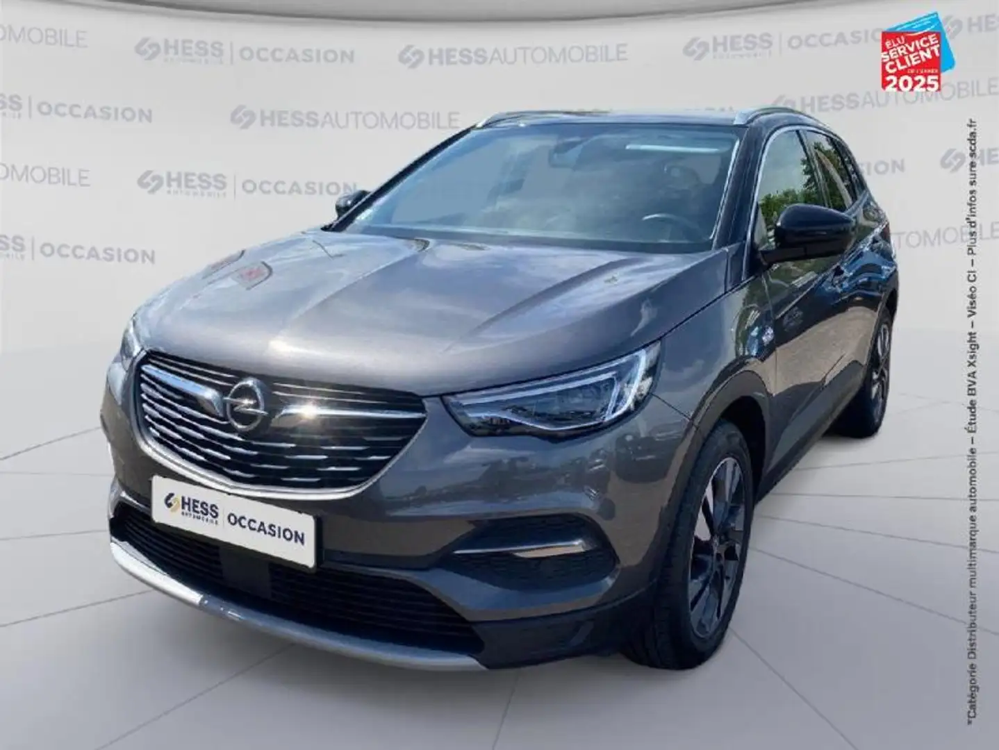 Opel Grandland X 1.2 Turbo 130ch Elite 7cv GPS Camera Carplay Gris - 1