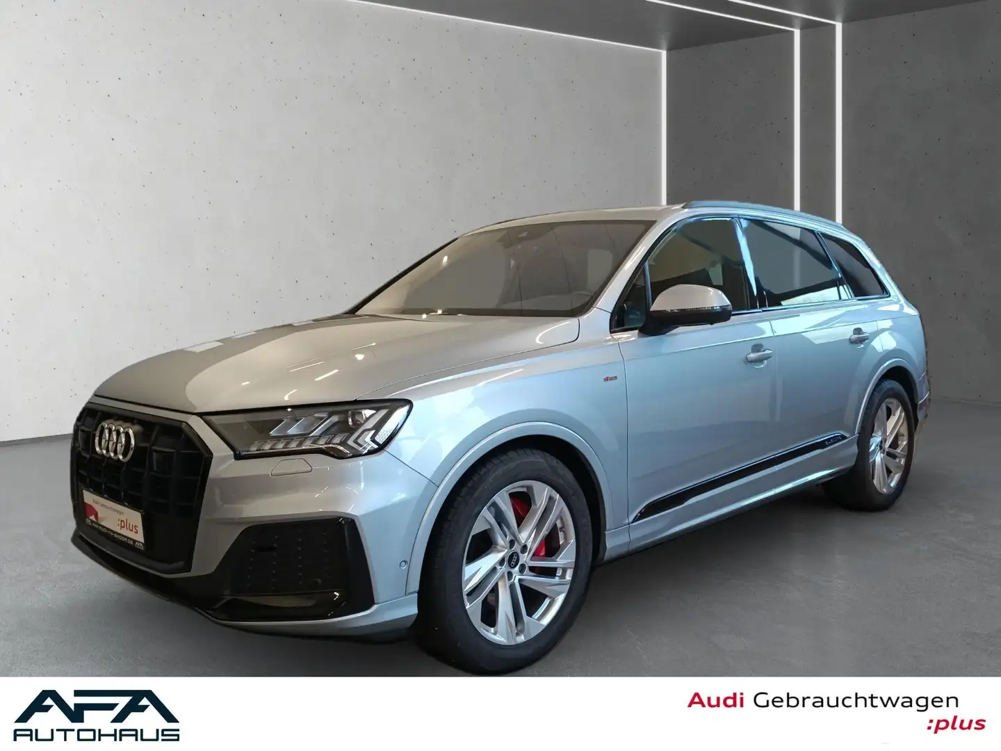 Audi Q7 50 TDI qu. tiptr. 2x S-Line*AHK*Matrix*7Sitze Silber - 1