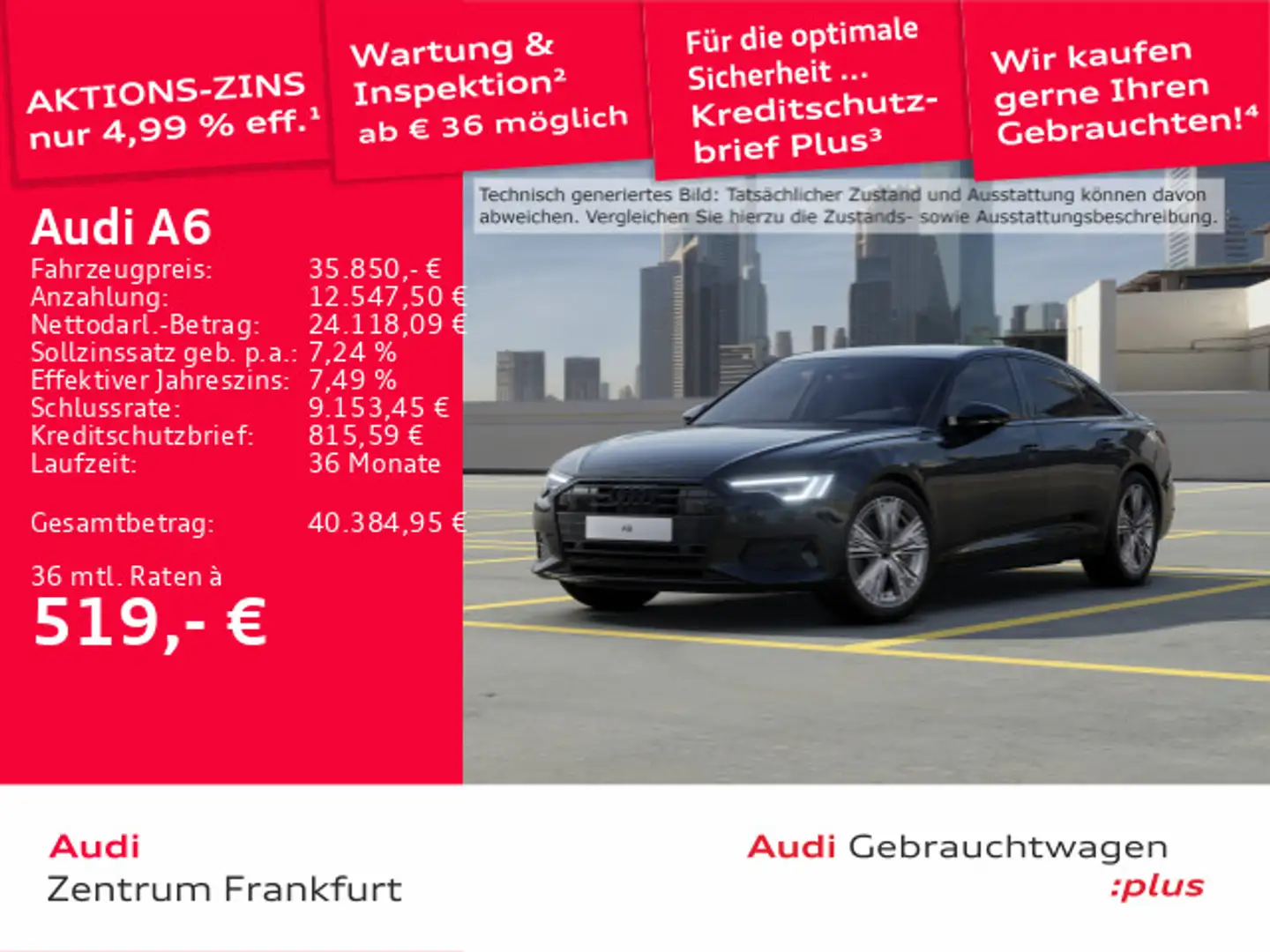 Audi A6 45 TFSI sport S tronic Matrix-LED Navi DAB VC Zwart - 1