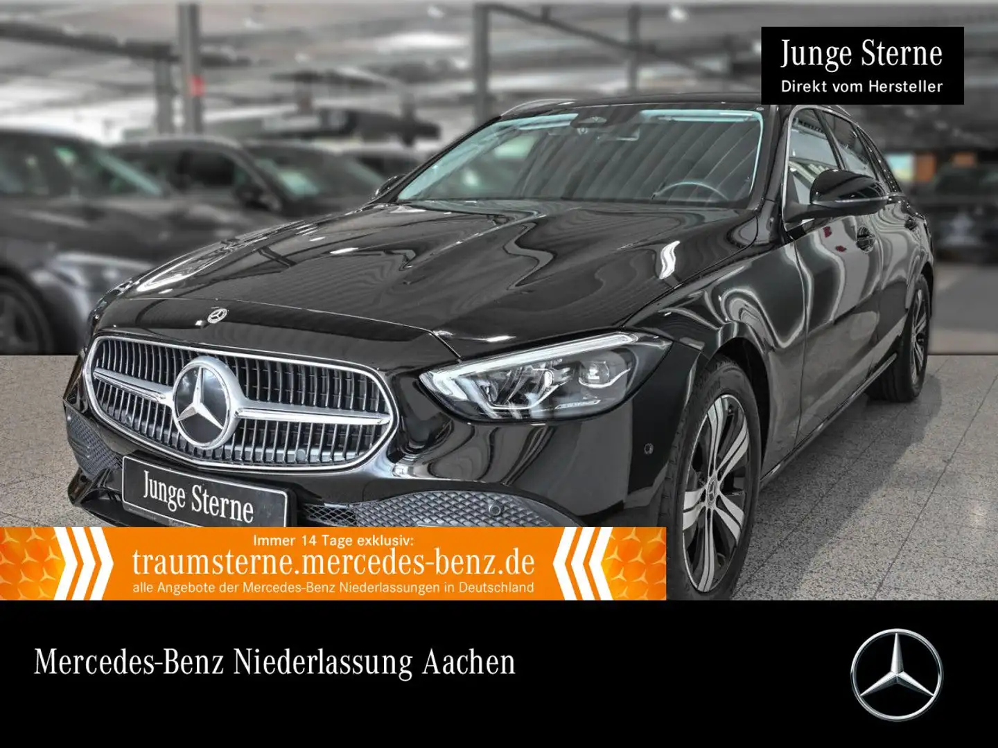 Mercedes-Benz C 200 d T AVANTG+LED+KAMERA+TOTW+KEYLESS+9G Zwart - 1
