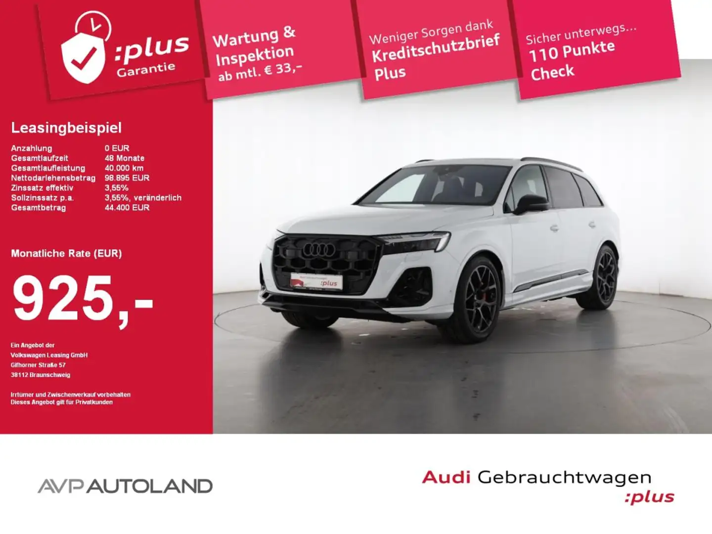 Audi SQ7 4.0 TFSI quattro tiptronic Facelift AHK Weiß - 1