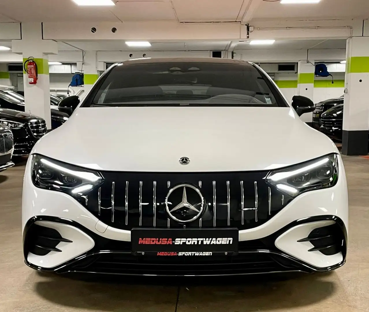 Mercedes-Benz EQE AMG 43 4M HYPERSCREEN CARBON NIGHTPACK FULL! Blanc - 2