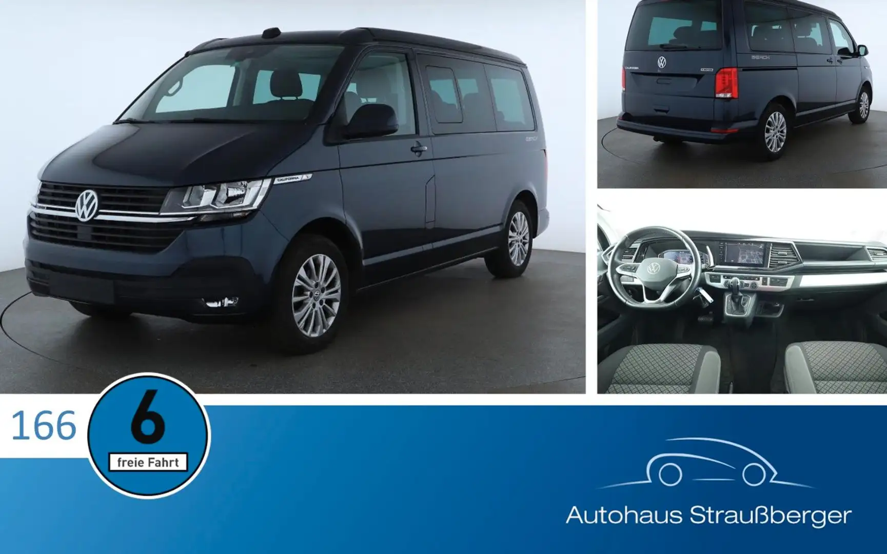 Volkswagen T6 California T6.1 California Beach Tour 4Motion AHK ACC STHZ Albastru - 1