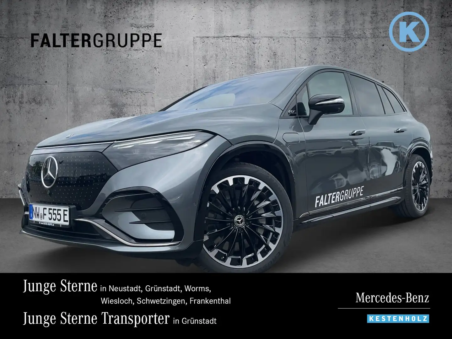 Mercedes-Benz EQS EQS 450+ SUV AMG+HYPERSCR+AIRM+PANO+DISTRO+BURME Šedá - 1