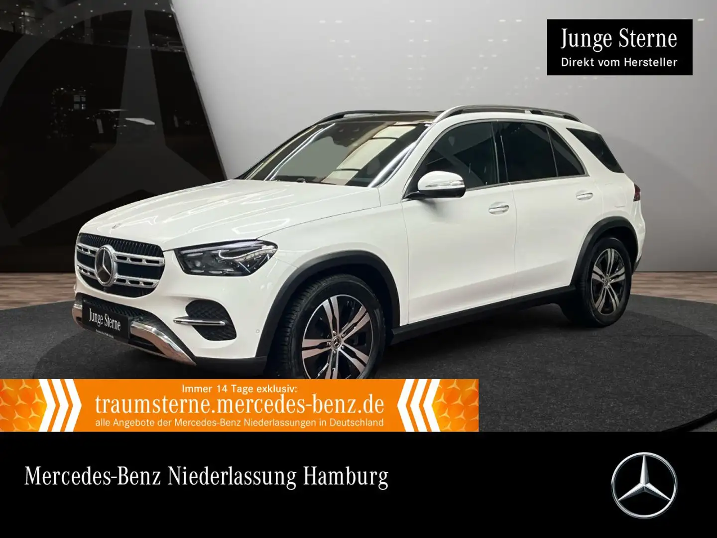 Mercedes-Benz GLE 350 de 4M PANO+360+AHK+MULTIBEAM+FAHRASS+9G Weiß - 1