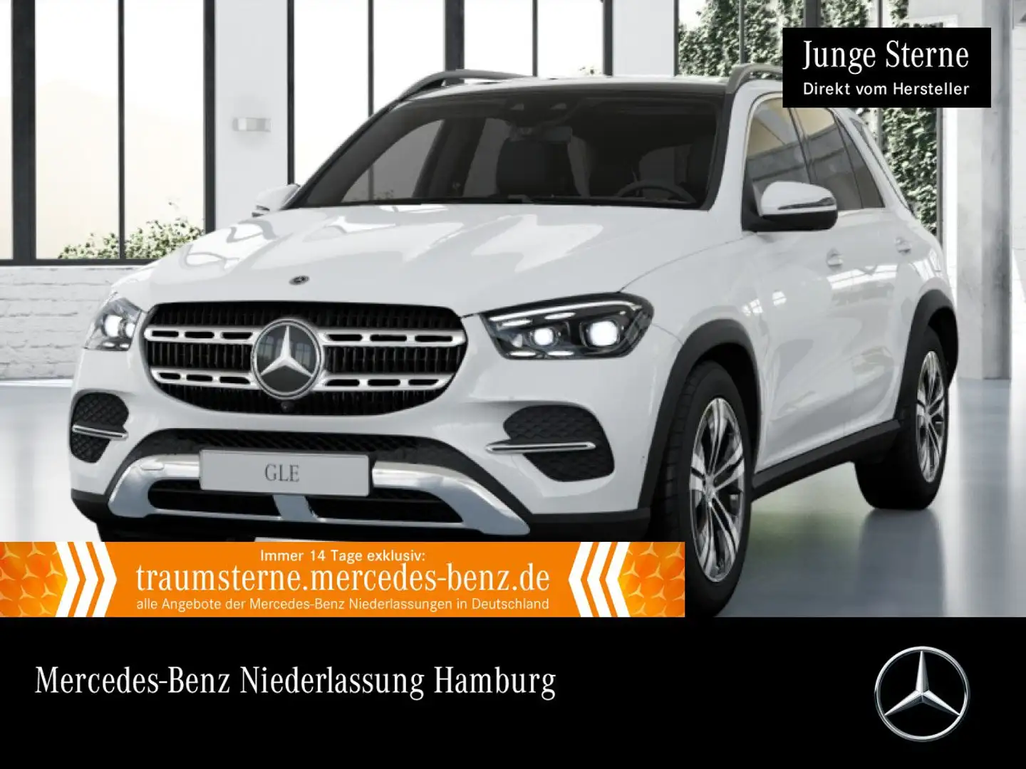 Mercedes-Benz GLE 350 de 4M PANO+360+AHK+MULTIBEAM+FAHRASS+9G Weiß - 1