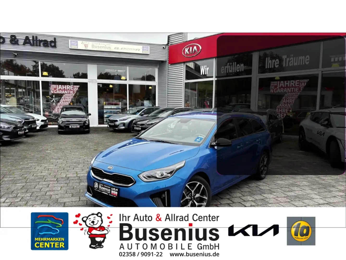 Kia Ceed SW / cee'd SW 1.4 T-GDI GTL+Tech+Leder+Navi+LED+Kamera Bleu - 1