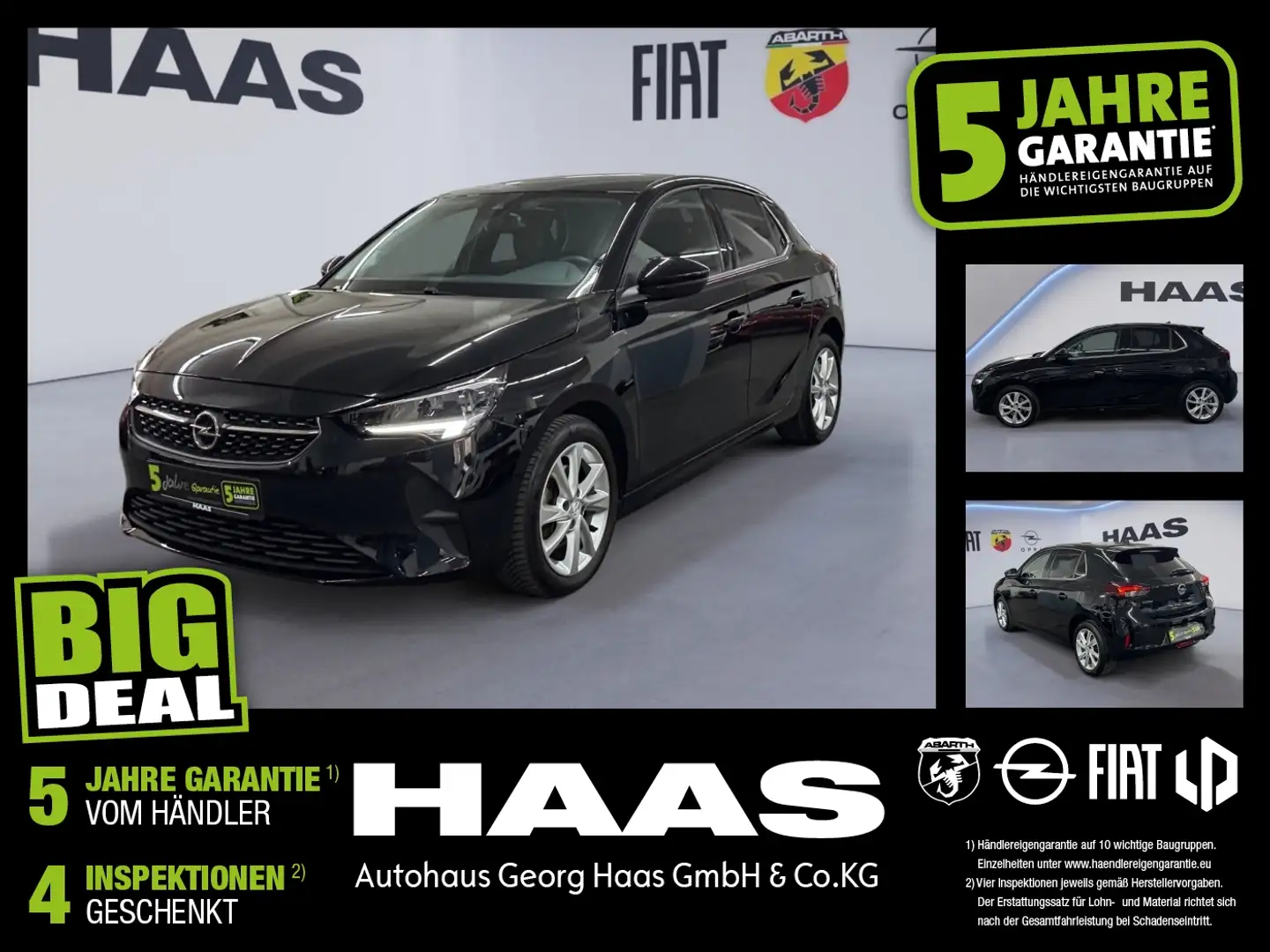 Opel Corsa F 1.2 Turbo Elegance Klimaanlage, Bluetooth Schwarz - 1