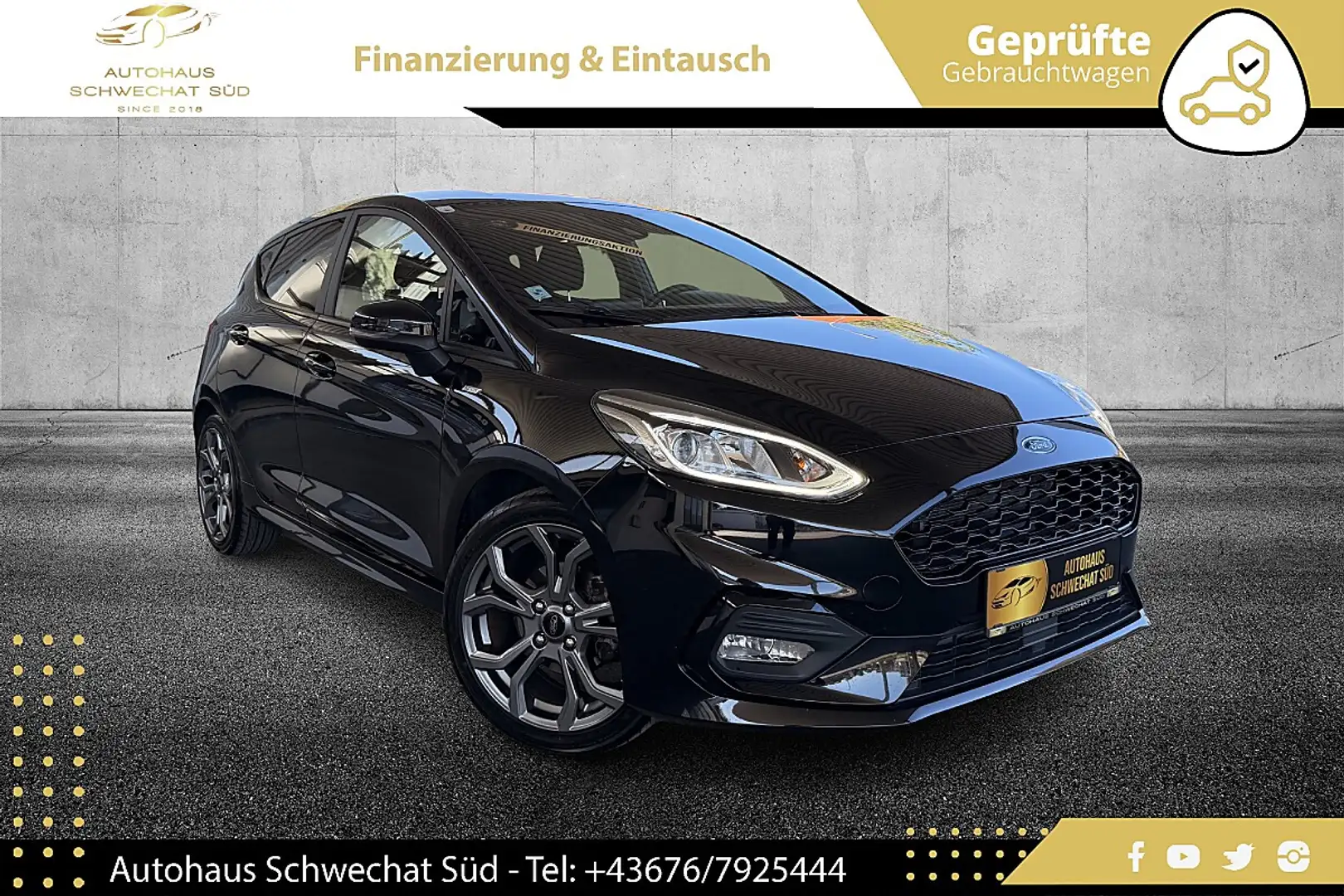 Ford Fiesta ST-Line 1,1// 1.HAND // NUR 44.000 // TOP ZUSTA... Schwarz - 1