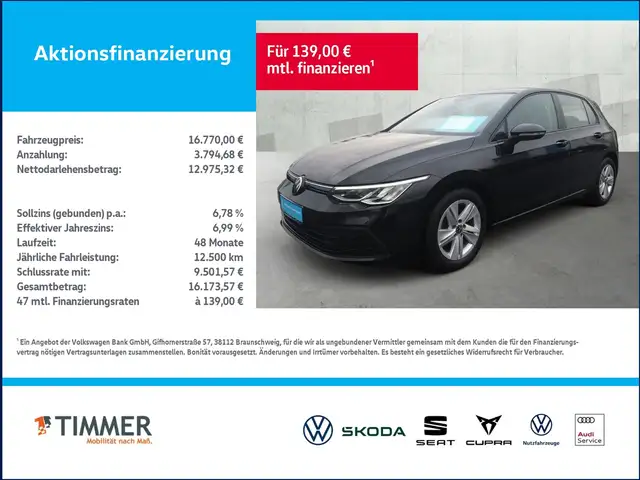 Volkswagen Golf VIII 2.0 TDI LIFE +LED +ACC +CARPLAY +VIRTUAL +NA