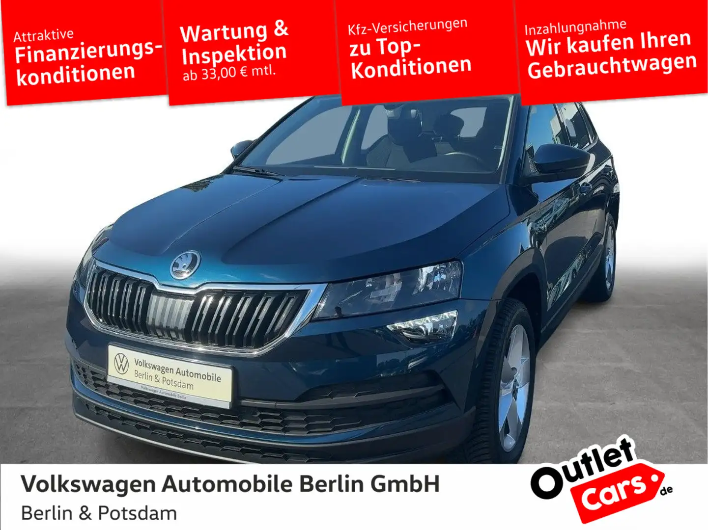 Skoda Karoq 1.5TSI Ambition P-DACH NAVI*OUTLET* Bleu - 1