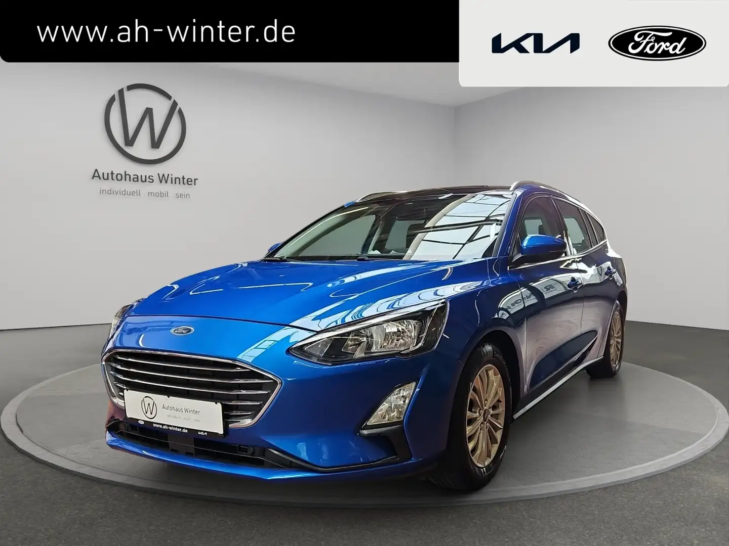 Ford Focus Turnier 1,0 EB Titanium Pano Klimaaut SHZ Navi Azul - 1
