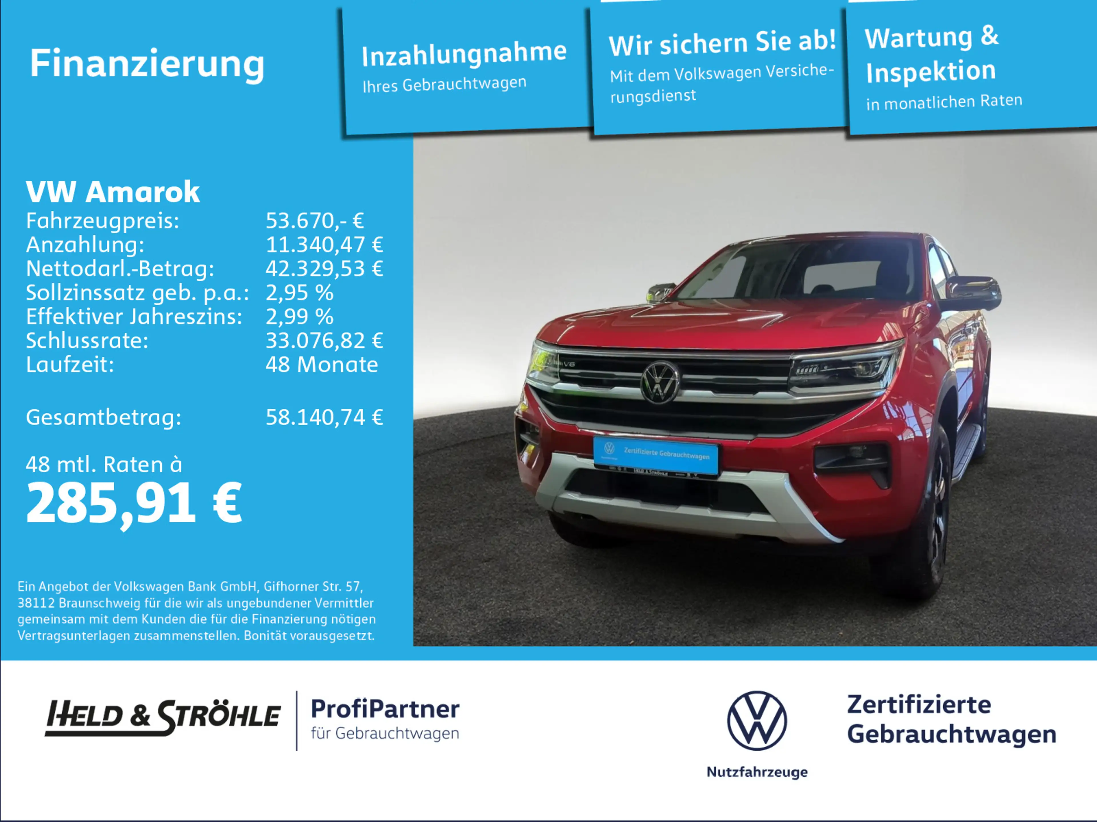 Volkswagen Amarok Style 3.0 TDI 4M AHK LEDER MATRIX STANDHZ