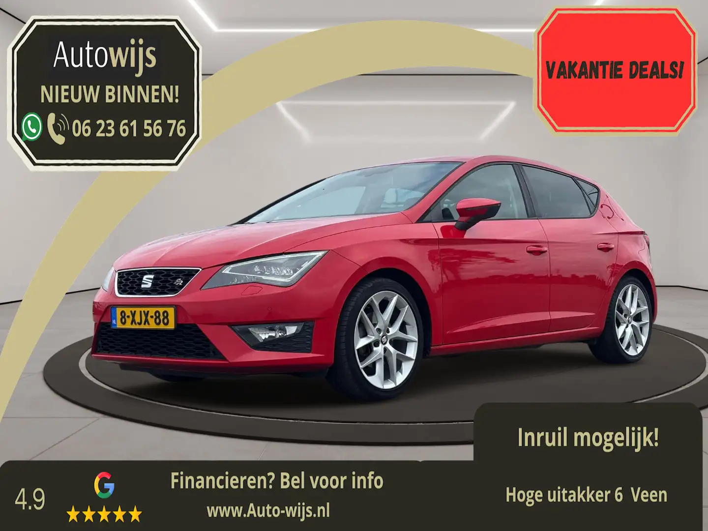 SEAT Leon 1.4 TSI FR Business|Led|PDC|Clima|Stoelverw Rood - 1