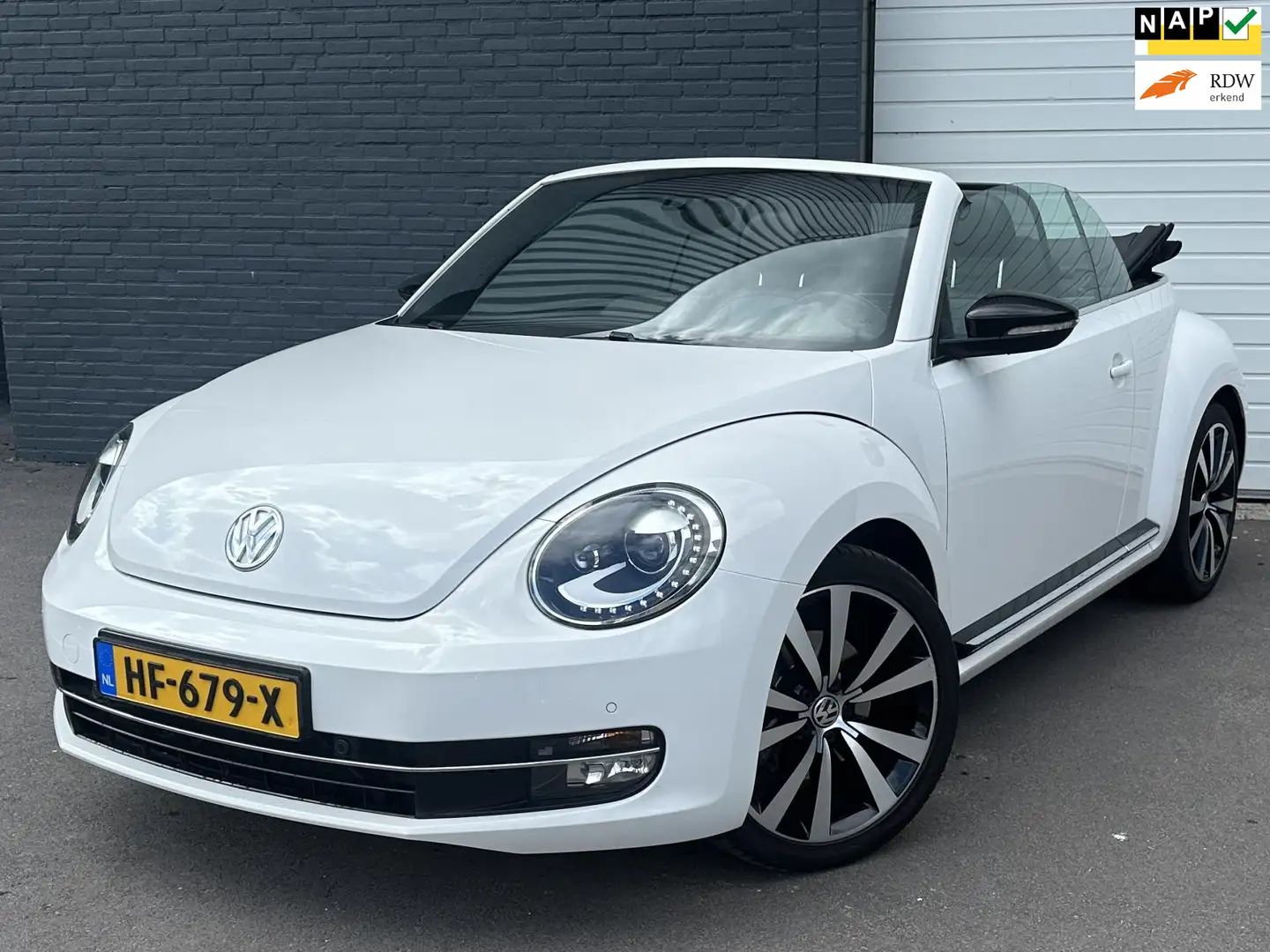 Volkswagen Beetle Cabriolet 1.4 TSI Sport AUTO/LEDER/FENDER/NAVI/LMV Wit - 1