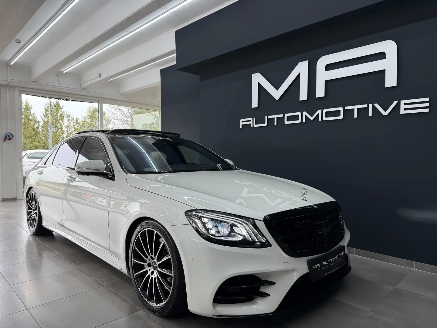Mercedes-Benz S 400 d 4Matic Lang *BURM3D*PANO*DESIGNO*360*MASSAG*VOLL Weiß - 2
