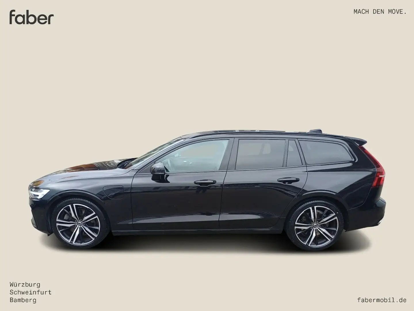 Volvo V60 T6 R Design Plug-In Hybrid AWD Noir - 1