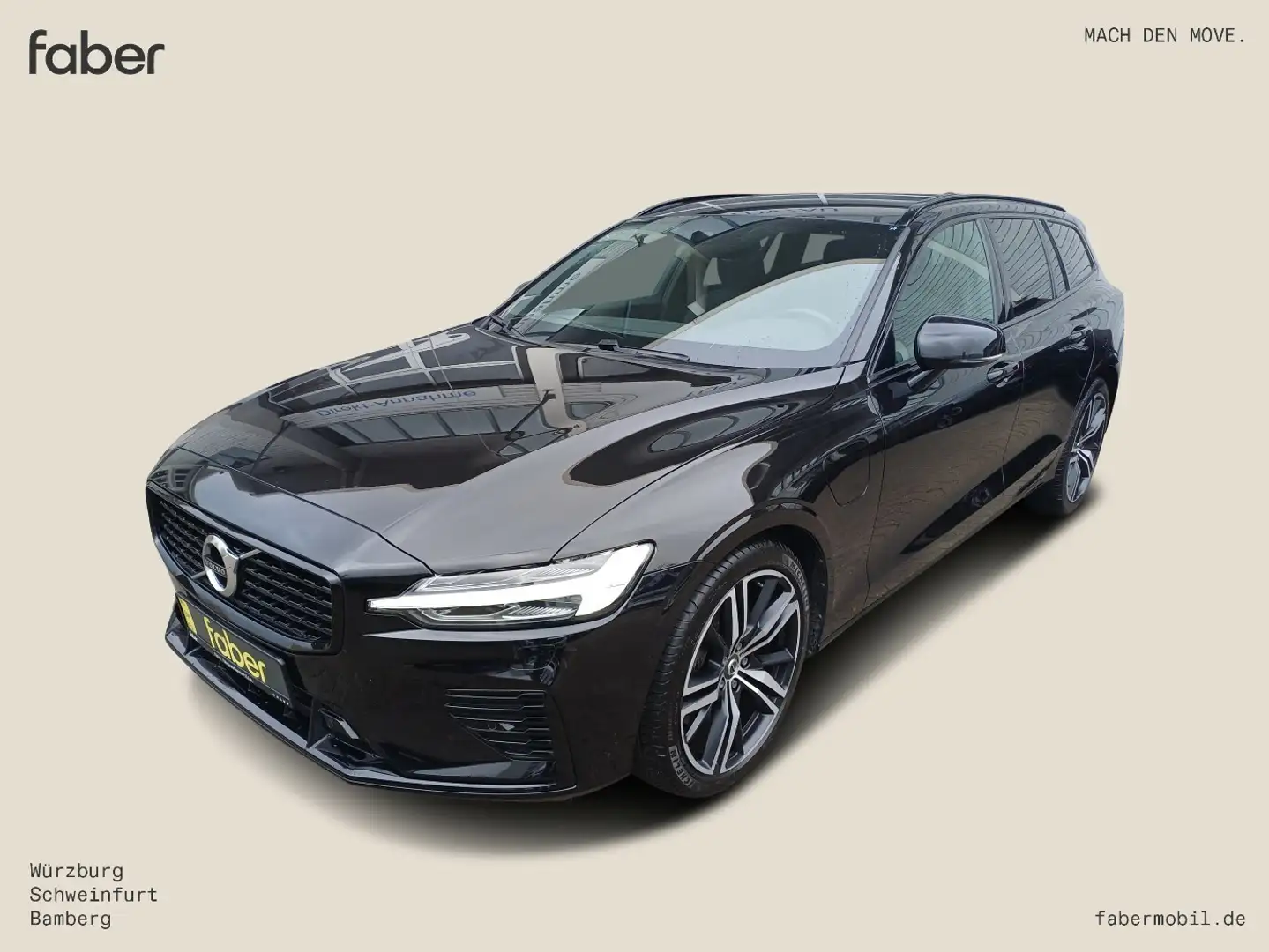 Volvo V60 T6 R Design Plug-In Hybrid AWD Noir - 2