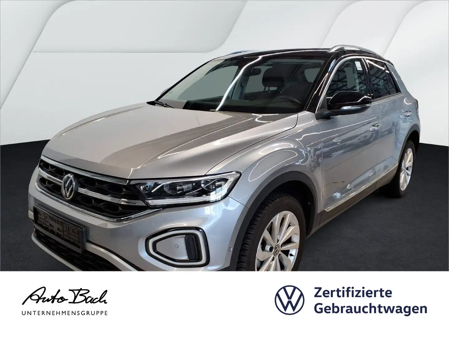 Volkswagen T-Roc 1.5 TSI DSG Style, Navi, LED, AHK, App-Con Silber - 1