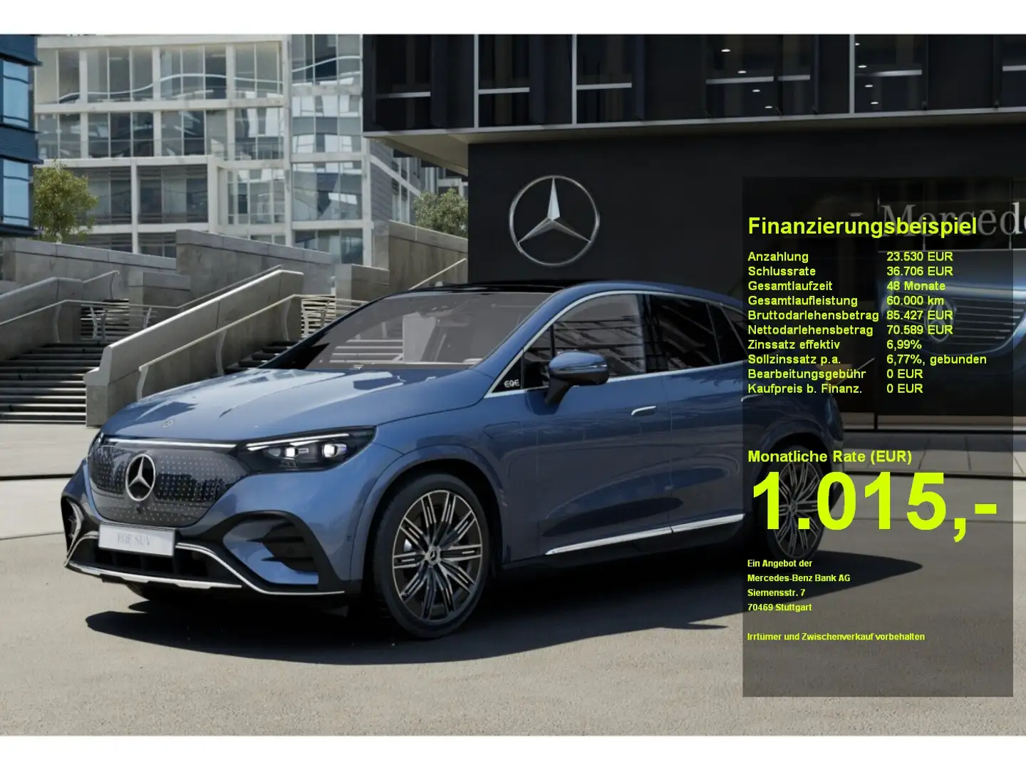 Mercedes-Benz EQE SUV EQE 350+ SUV #AMG #AHK #PANO #BURMESTER 3D #360° Albastru - 1
