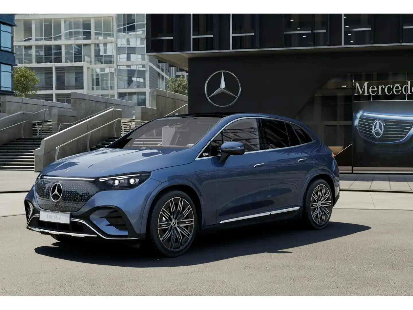 Mercedes-Benz EQE SUV EQE 350+ SUV #AMG #AHK #PANO #BURMESTER 3D #360° Albastru - 2