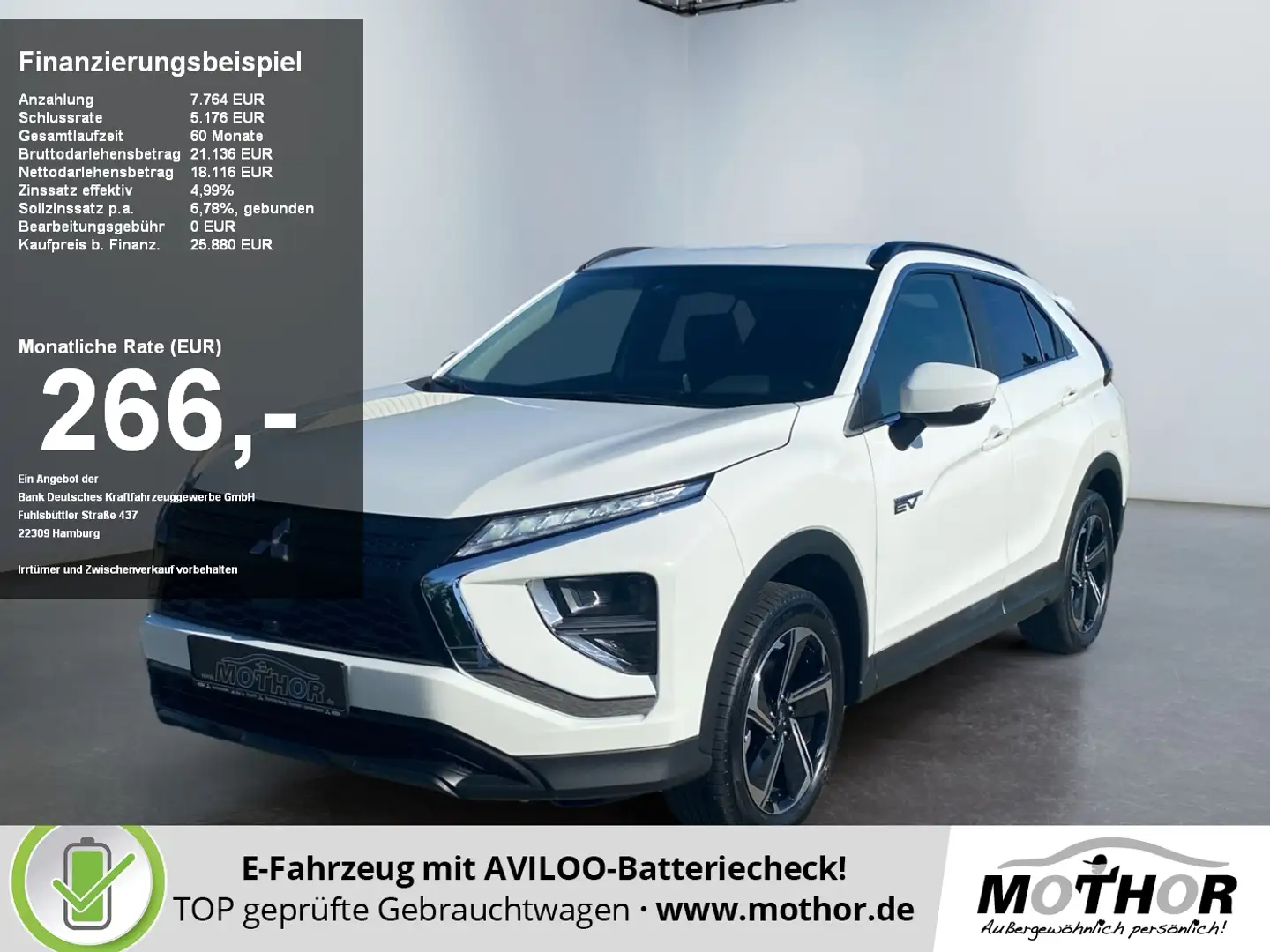 Mitsubishi Eclipse Cross PHEV 2.4 TEMP SHZ FLA LM Weiß - 1