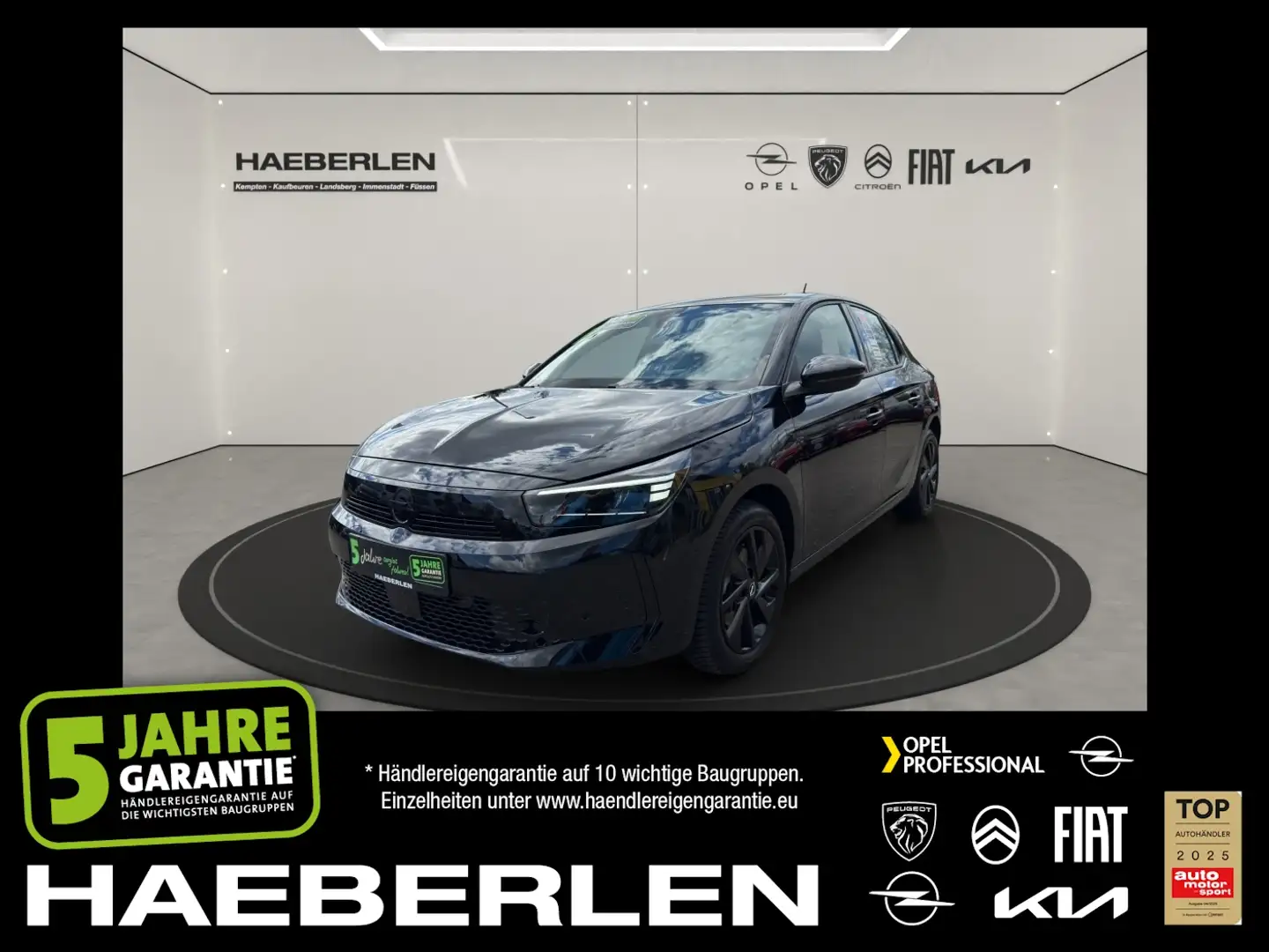 Opel Corsa F 1.2 Turbo GS PDC v+h Sitz-/Lkrdh.4Season Schwarz - 1