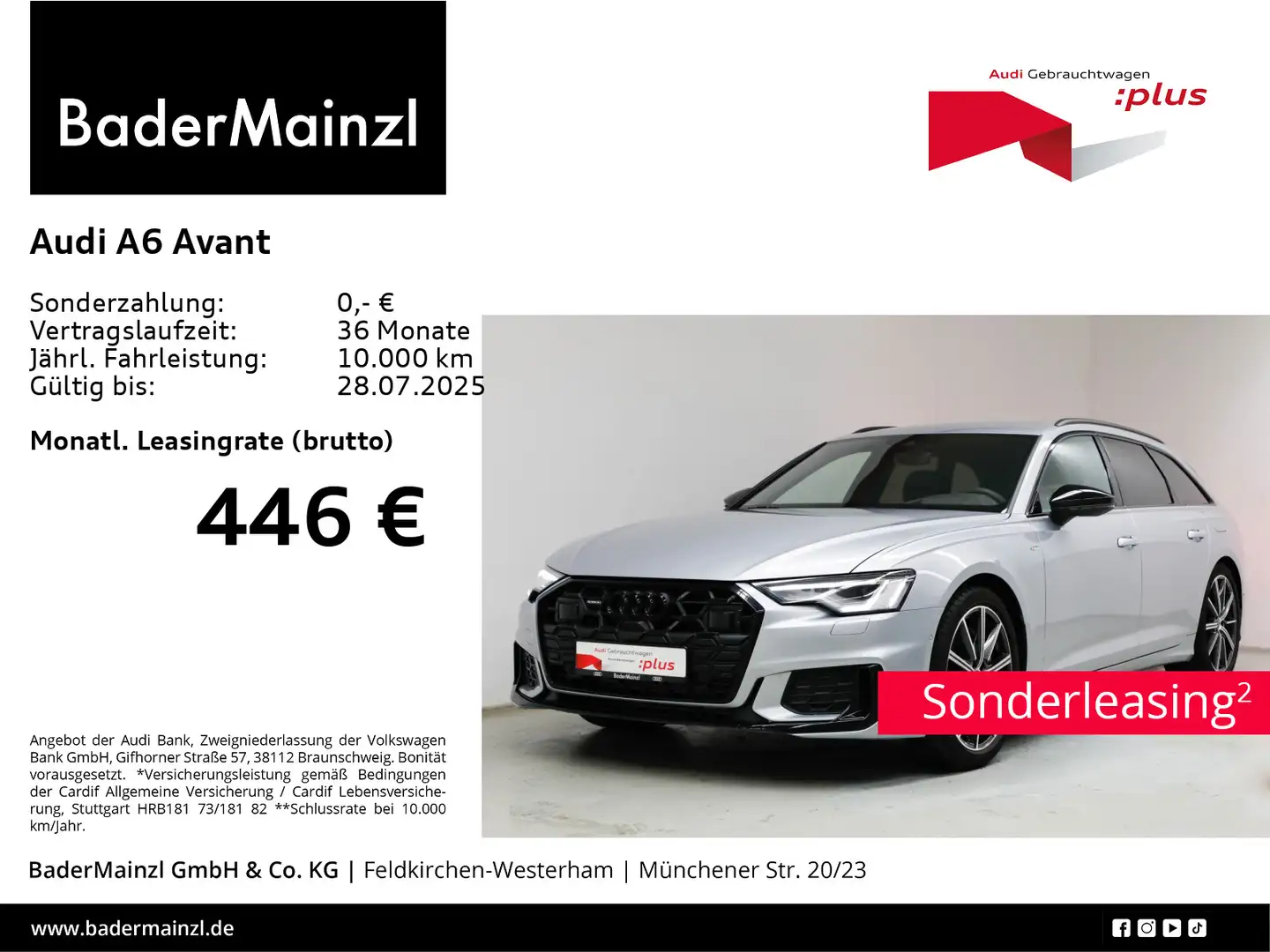 Audi A6 50 TFSIe quattro S line AHK Matrix HUD Silver - 1