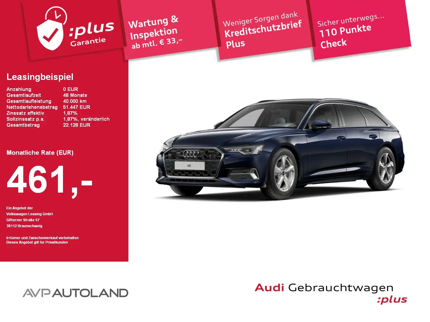 Audi A6 Avant 40 TDI quattro S tronic advanced Blau - 1