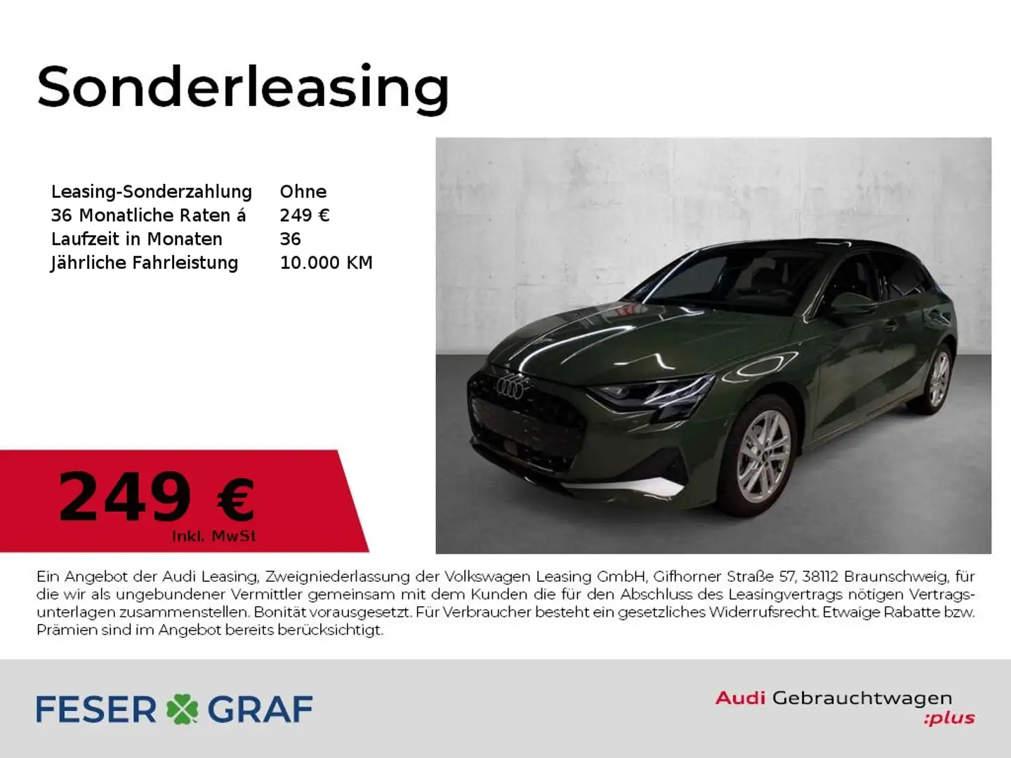 Audi A3 30 TFSI - KAMERA - NAVI - ACC - AHK Verde - 1
