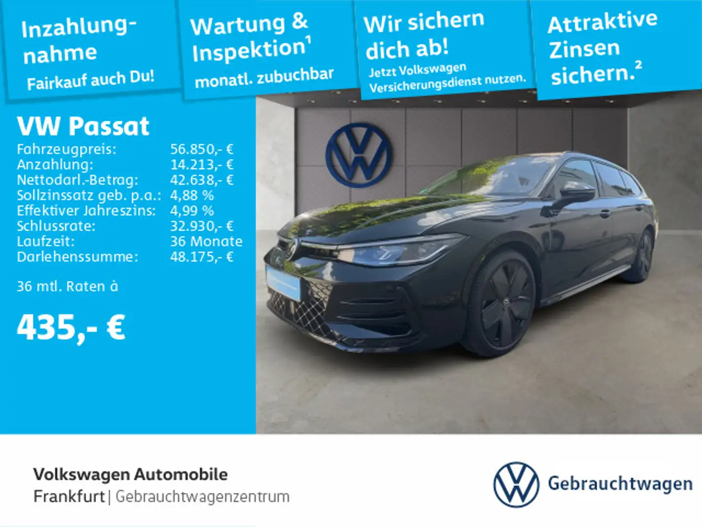 Volkswagen Passat Variant Passat 2.0 TDI DSG 4Motion R-Line Navi IQ.Light Schwarz - 1