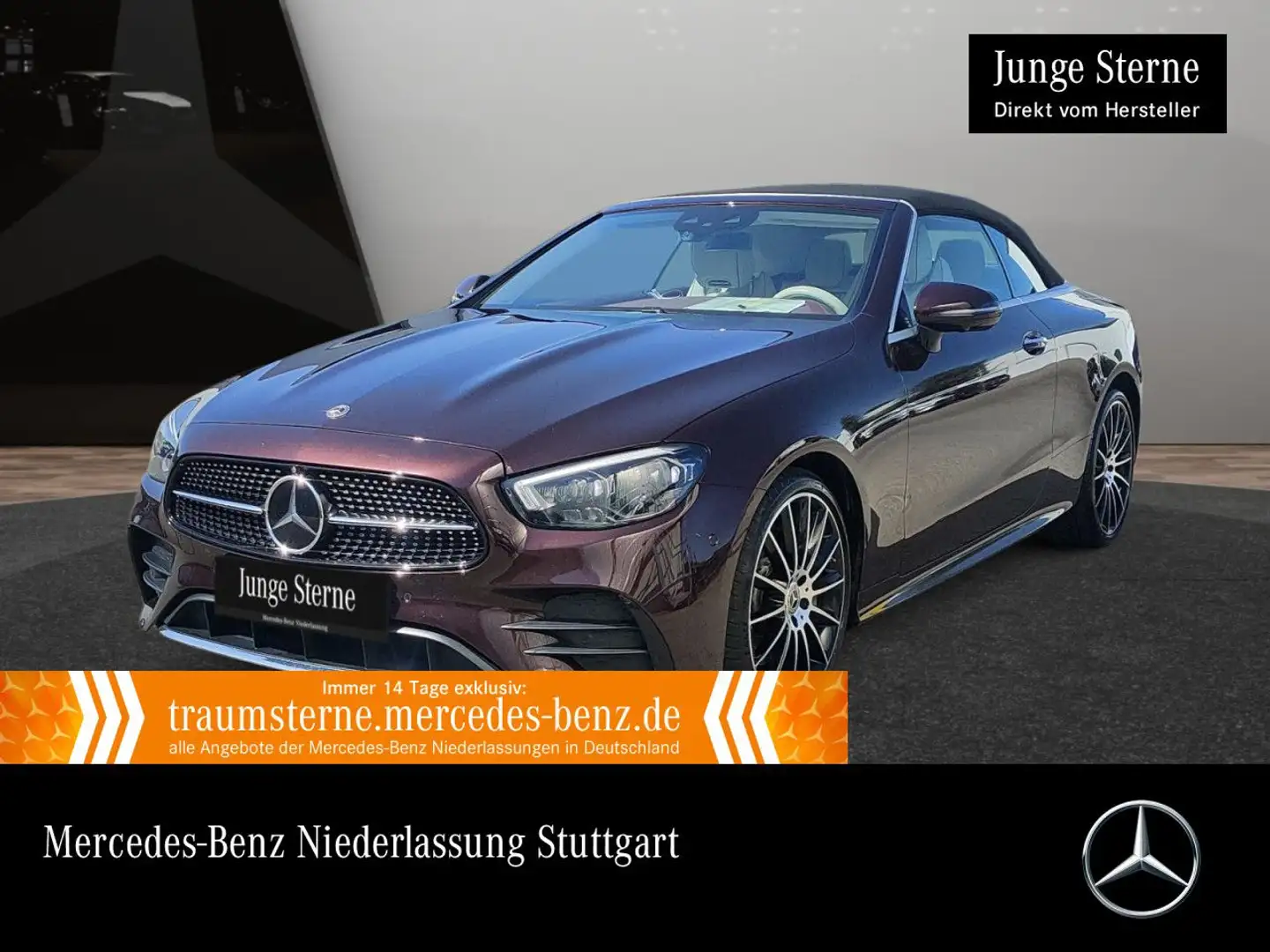Mercedes-Benz E 400 d Cabrio 4M AMG+360+MULTIBEAM+FAHRASS+20"+9G Rood - 1