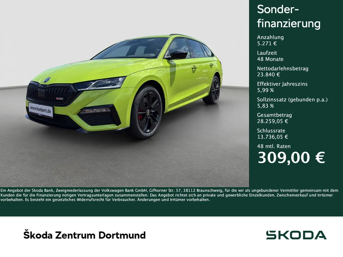 Skoda Octavia Combi 1.4 iV RS LM18 MATRIXLED CARPLAY Groen - 1