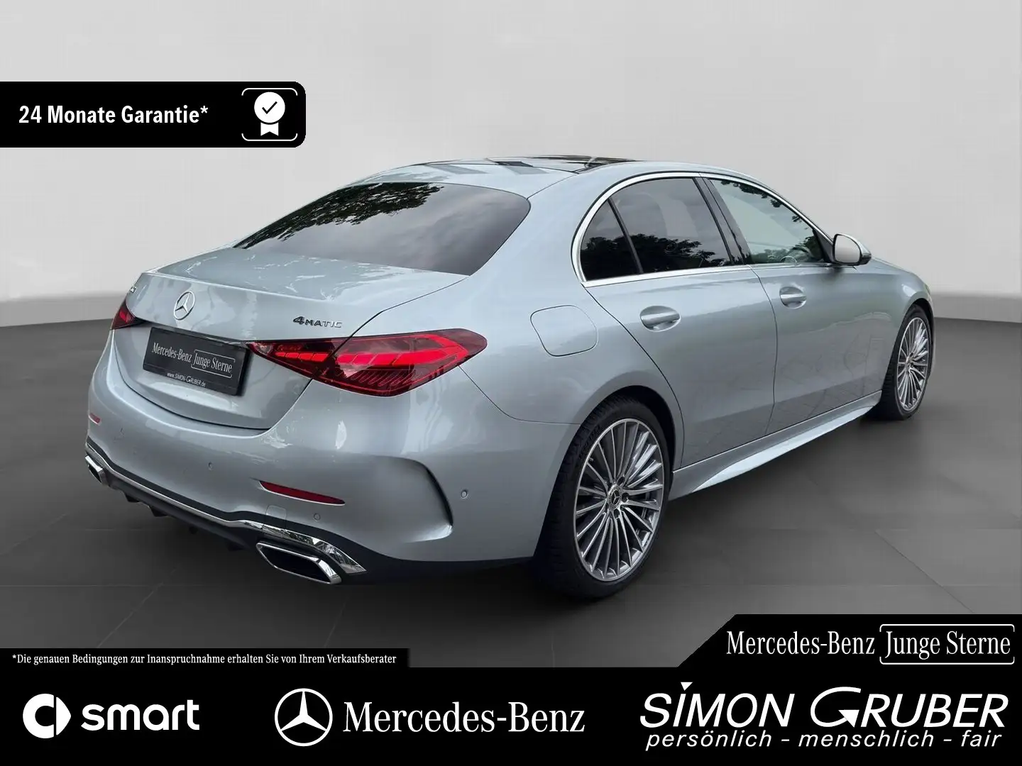 Mercedes-Benz C 200 4MATIC AMG Line Pano AHK 360° LED Business Plateado - 2