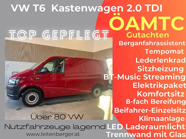 Volkswagen T6 Transporter T6 Kastenwagen KR 2,0 TDI BMT Sitzheizung, Berg...